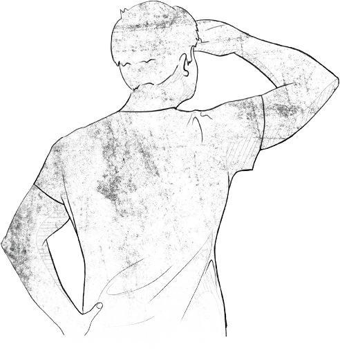 Illustration: Mann schaut auf Straße