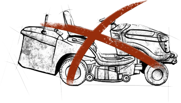Illustration: kein Rasenmäher