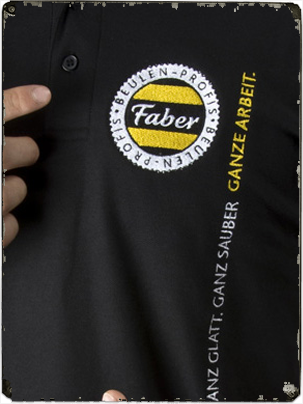 Gesticktes Logo von Faber Beulenprofis